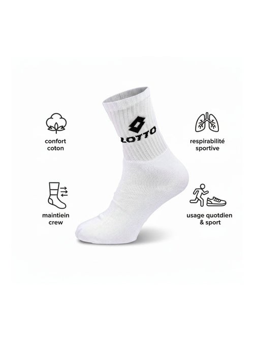 Chaussettes SPORT LOTTO CREW - Pack de 12 Paires - Kiabi Chaussettes SPORT LOTTO CREW - Pack de 12 Paires - Kiabi