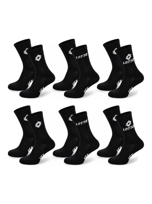 Chaussettes sport lotto crew - pack de 6 paires - Kiabi Chaussettes sport lotto crew - pack de 6 paires - Kiabi