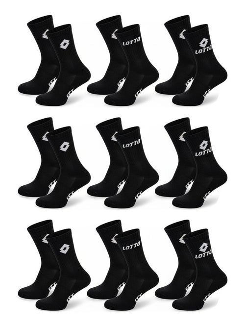 Chaussettes SPORT LOTTO CREW - Pack de 9 Paires - Kiabi Chaussettes SPORT LOTTO CREW - Pack de 9 Paires - Kiabi