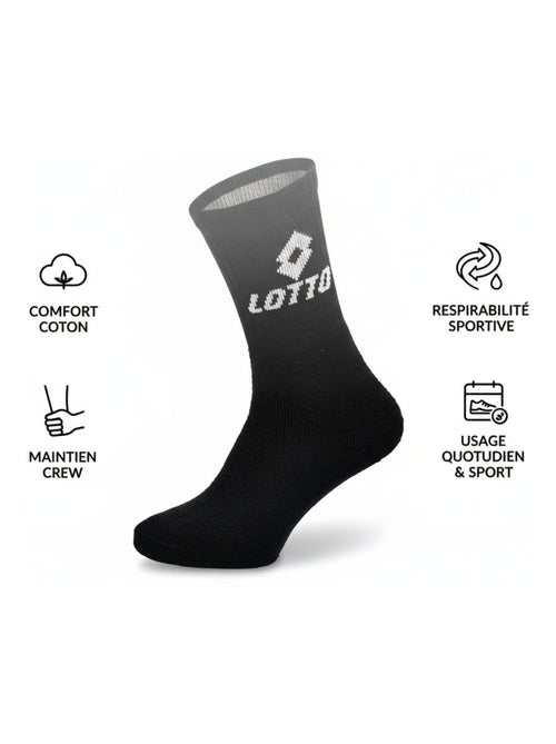 Chaussettes SPORT LOTTO CREW - Pack de 9 Paires - Kiabi Chaussettes SPORT LOTTO CREW - Pack de 9 Paires - Kiabi