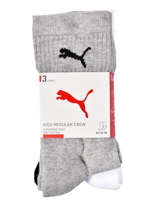 Chaussettes Sport PUMA Tennis CREW JUNIOR - Pack de 3 - Kiabi Chaussettes Sport PUMA Tennis CREW JUNIOR - Pack de 3 - Kiabi