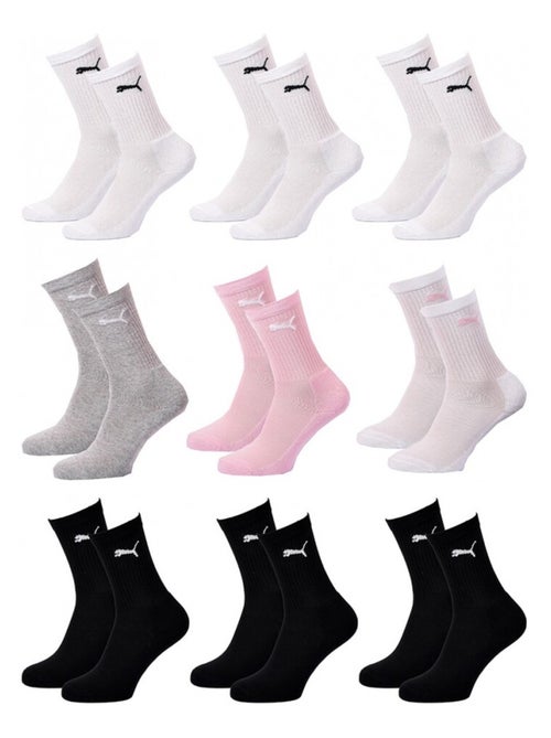 Chaussettes Sport PUMA Tennis CREW JUNIOR - Pack de 9 - Kiabi Chaussettes Sport PUMA Tennis CREW JUNIOR - Pack de 9 - Kiabi