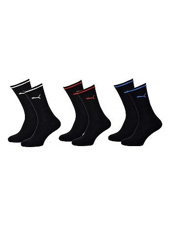 Chaussettes Sport PUMA Tennis CREW STRIPE - Pack de 3