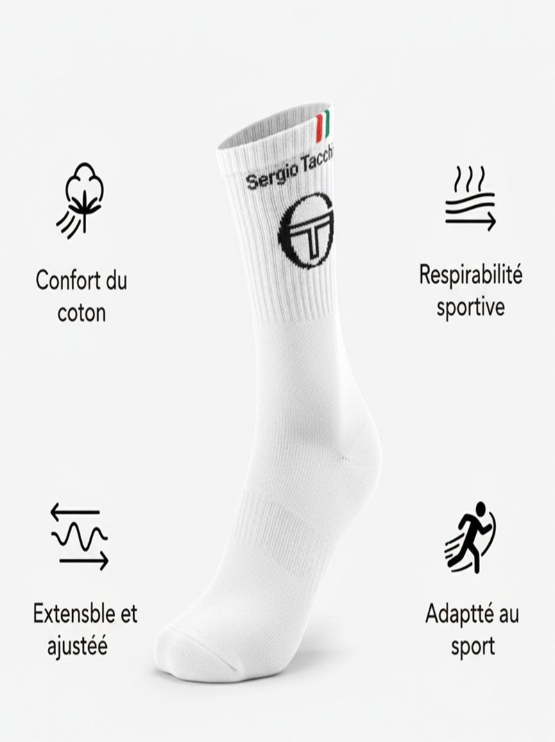 Chaussettes SPORT SERGIO TACCHINI - Pack de 3 Paires Multicolore - Kiabi
