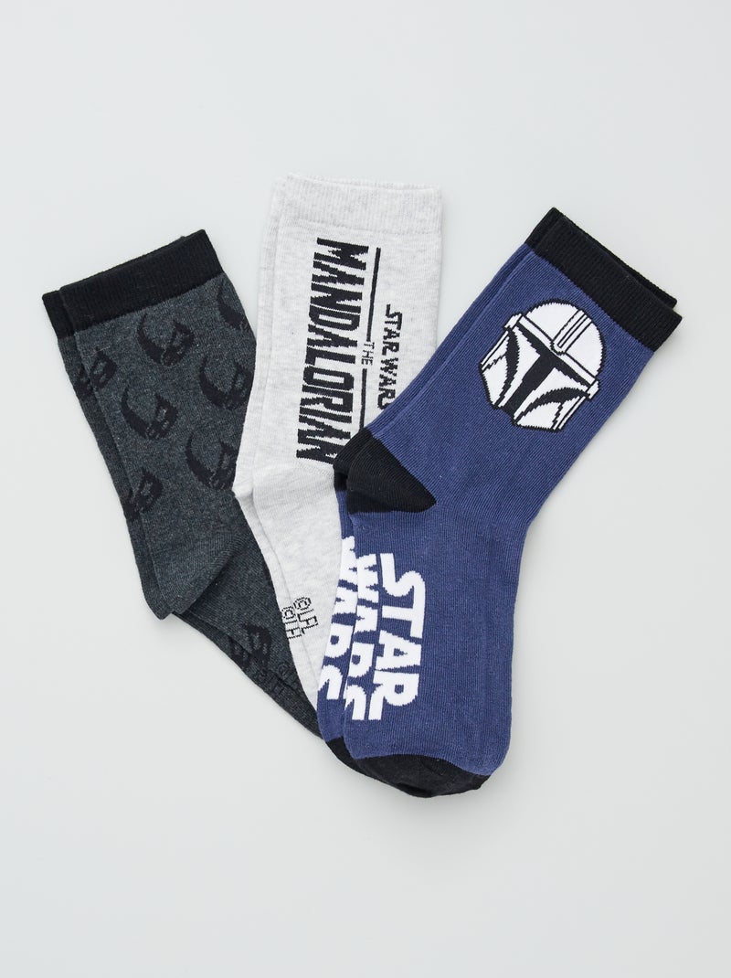 Chaussettes 'Star Wars' Lot de 3 paires bleu/anthracite/gris - Kiabi
