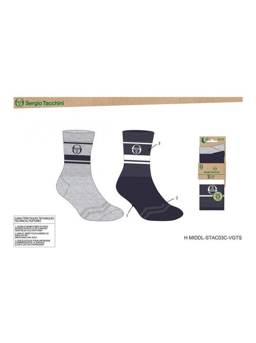 Chaussettes TENNIS SERGIO TACCHINI Lot de 4 Paires - Kiabi Chaussettes TENNIS SERGIO TACCHINI Lot de 4 Paires - Kiabi