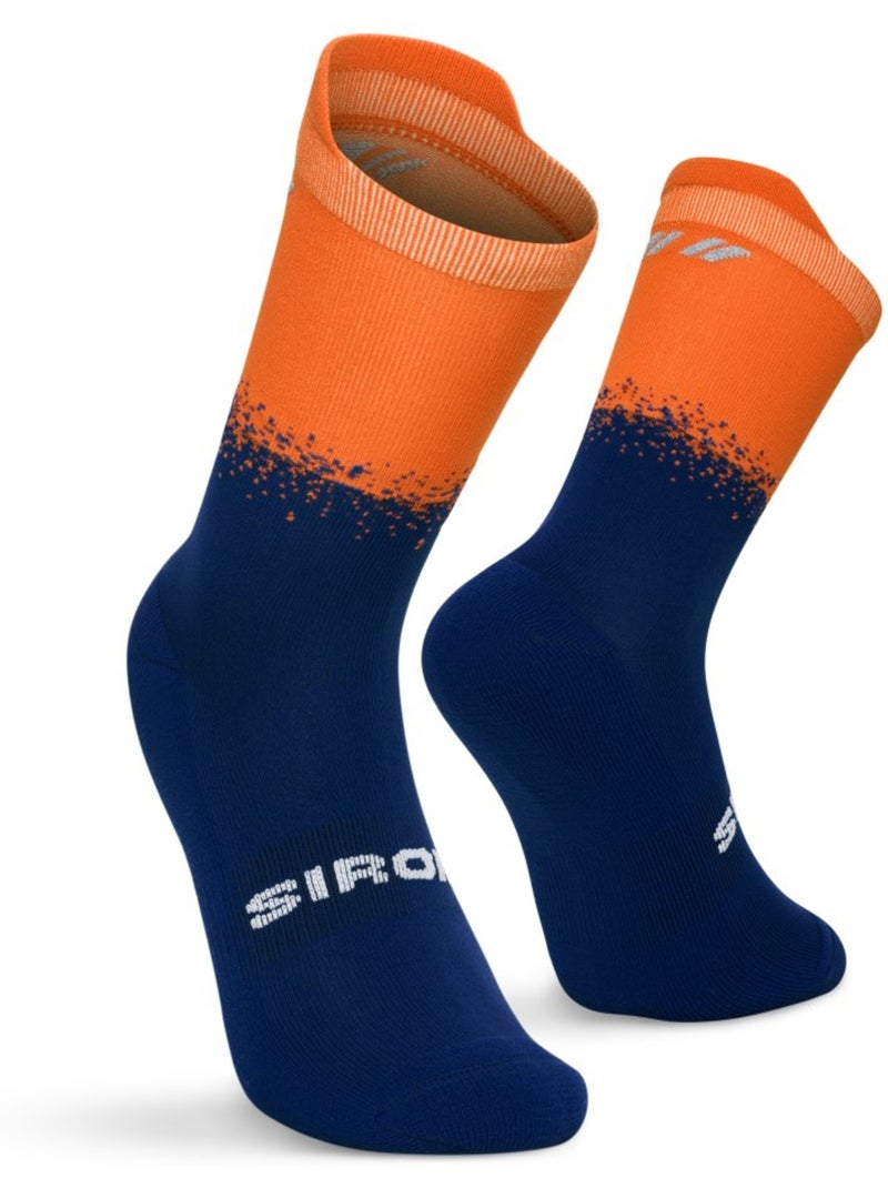 Chaussettes trail running mi-mollet homme et femme hardrock navy Bleu - Kiabi