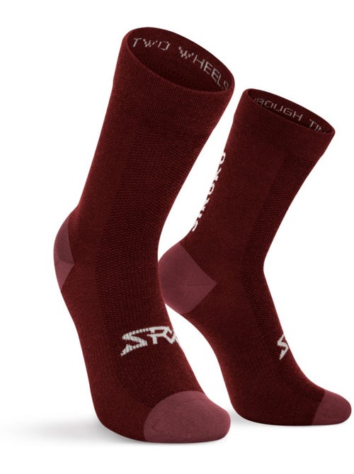 Chaussettes vélo avec laine mérinos cyclisme homme et femme srx aravis - Kiabi