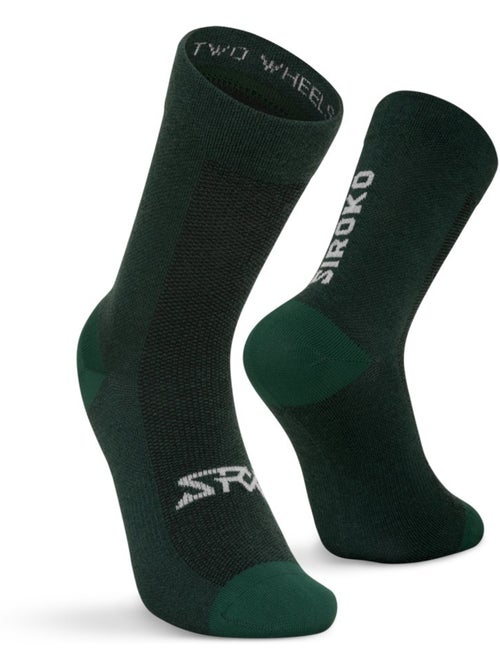 Chaussettes vélo avec laine mérinos cyclisme homme et femme srx arbor - Kiabi