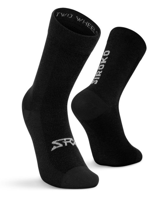 Chaussettes vélo avec laine mérinos cyclisme homme et femme srx grappa - Kiabi