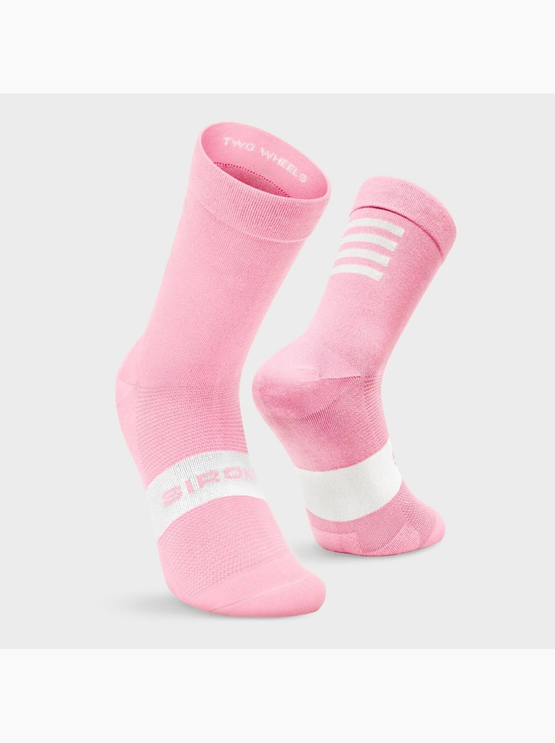 Chaussettes vélo cyclisme homme et femme s1  agnello Rose - Kiabi