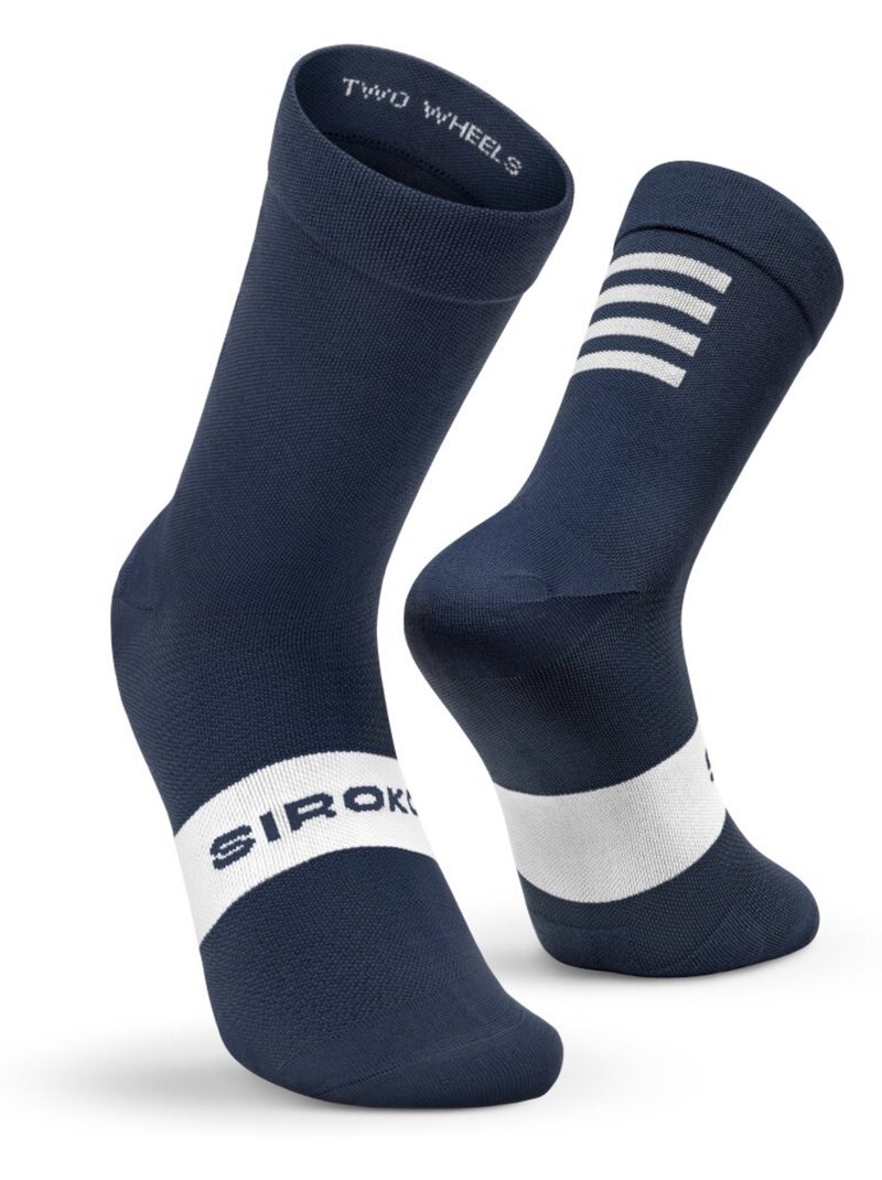 Chaussettes vélo cyclisme homme et femme s1  ancares Bleu marine - Kiabi
