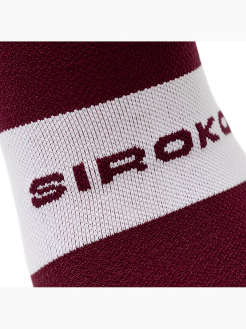 Chaussettes vélo cyclisme homme et femme s1 burgundy Rouge - Kiabi