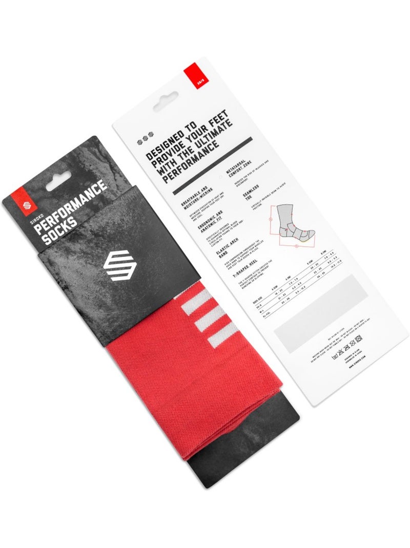 Chaussettes vélo cyclisme homme et femme s1  flamme rouge Rouge - Kiabi