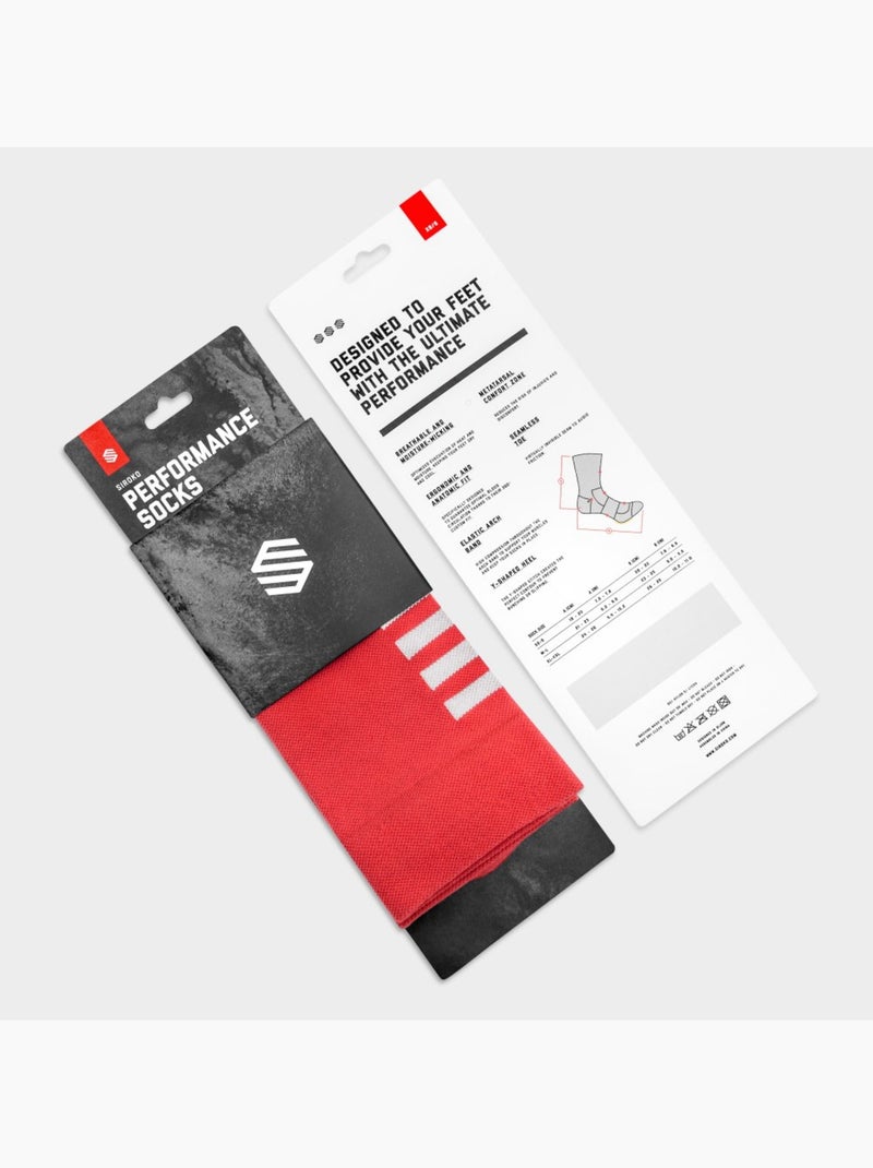 Chaussettes vélo cyclisme homme et femme s1  flamme rouge Rouge - Kiabi