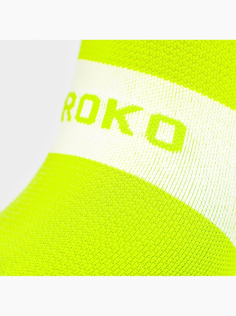 Chaussettes vélo cyclisme homme et femme s1 fluor montseny Jaune - Kiabi