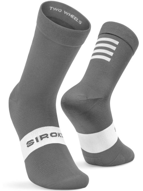 Chaussettes vélo cyclisme homme et femme s1 gray saas - Kiabi