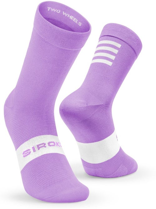 Chaussettes vélo cyclisme homme et femme s1 lilac etna - Kiabi