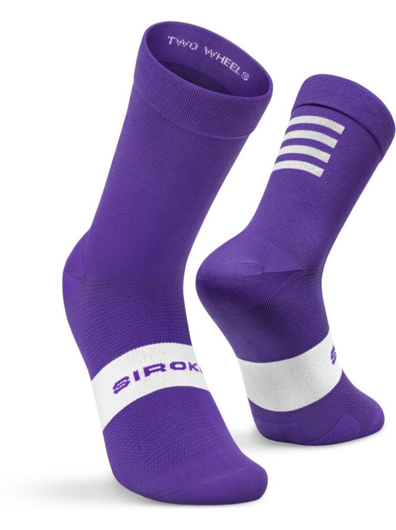 Chaussettes vélo cyclisme homme et femme s1 Violet - Kiabi
