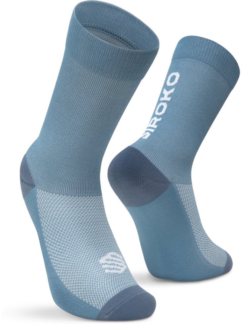 Chaussettes vélo d’hiver mi-mollet homme et femme s3 Bleu - Kiabi