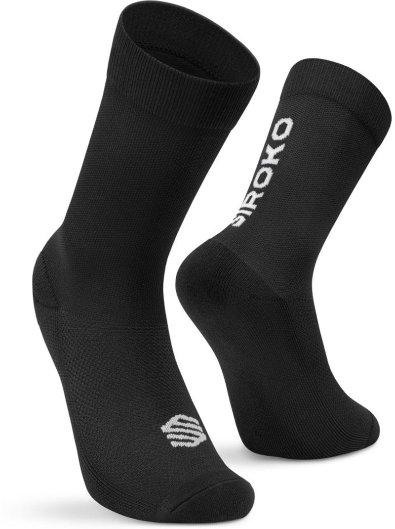 Chaussettes vélo d’hiver mi-mollet homme et femme s3 Noir - Kiabi