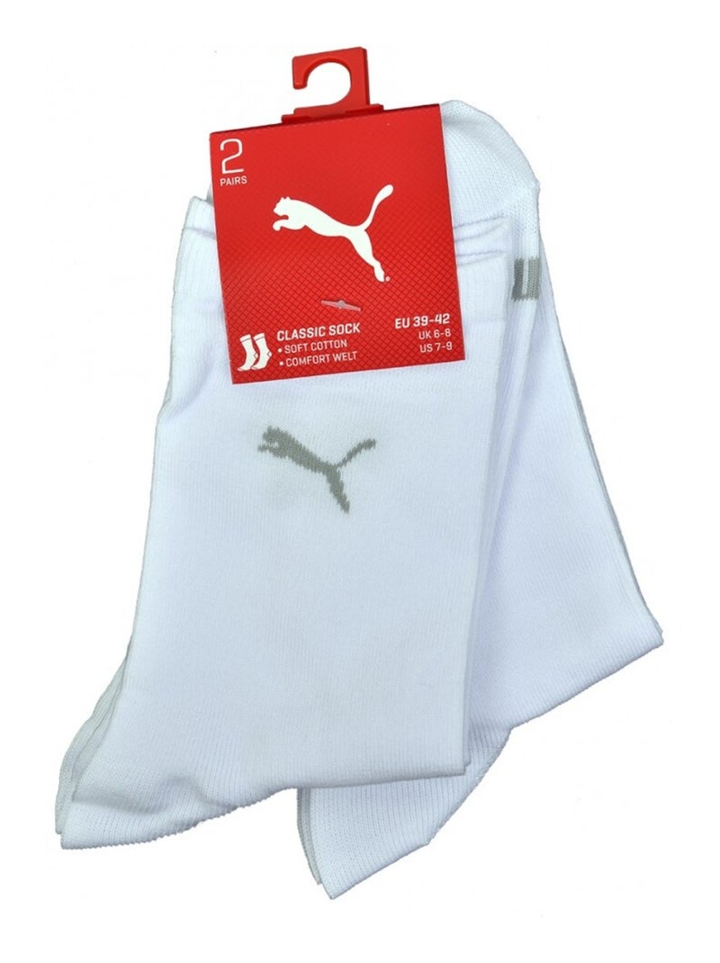 Chaussettes Ville Urbain PUMA Socks CLASSIC - Pack de 2 Blanc - Kiabi