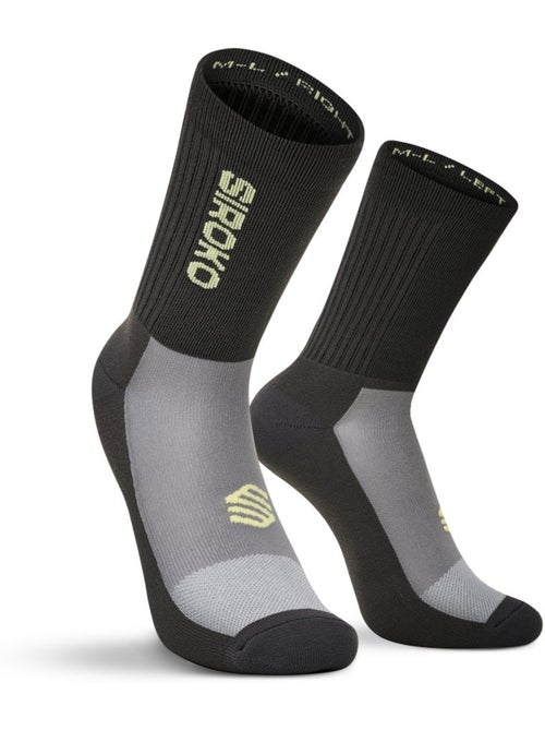 Chaussettes vtt mi-mollet cyclisme homme et femme mtb shred gray - Kiabi