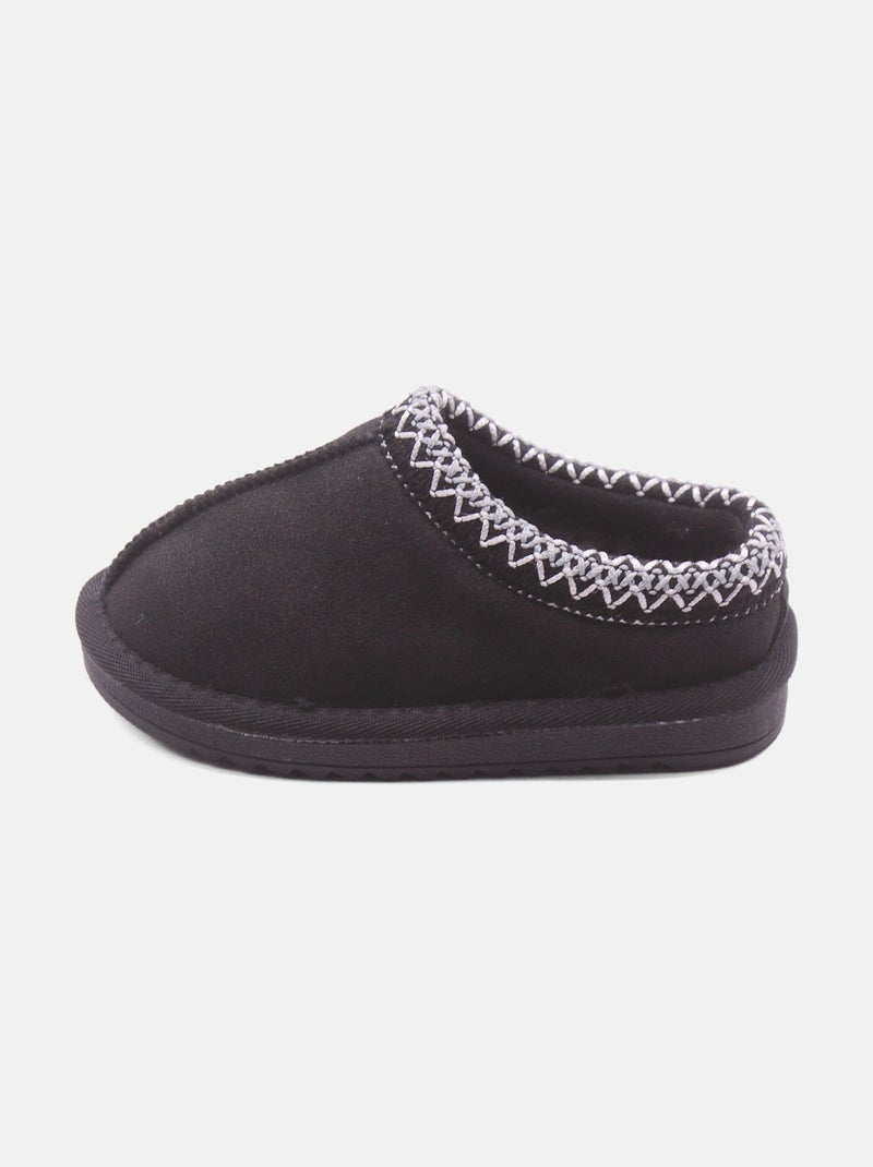 Chausson Bébé à enfiler Noir - Kiabi