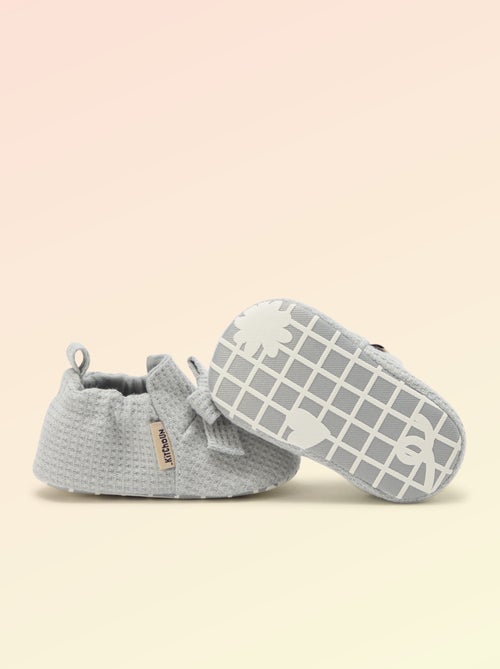 Chausson 'Kitchoun' détaillé en coton - Kiabi