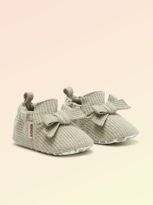 Chausson 'Kitchoun' détaillé en coton - Kiabi