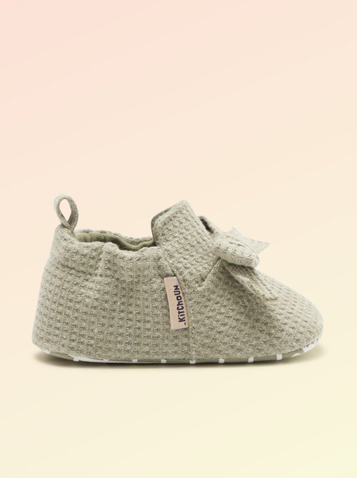 Chausson 'Kitchoun' détaillé en coton - Kiabi