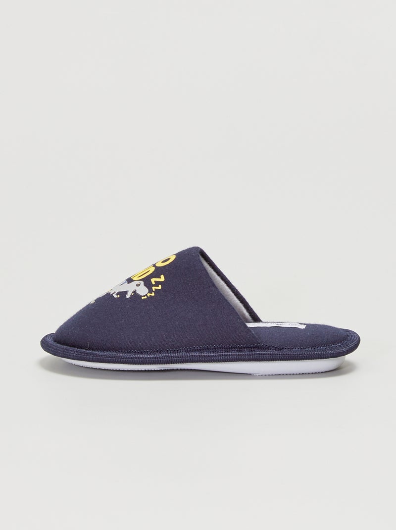Chaussons à imprimés 'Dino Sound' bleu navy - Kiabi