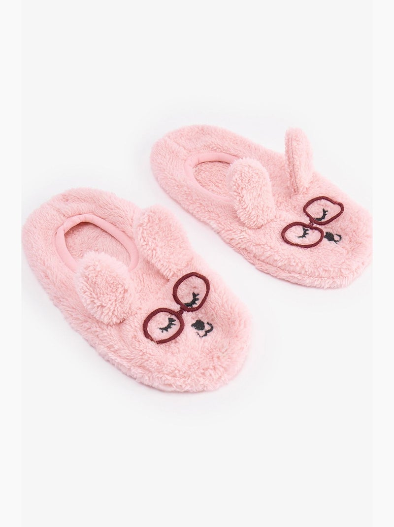 Chaussons à motif chien sleepy day penti Rose clair - Kiabi