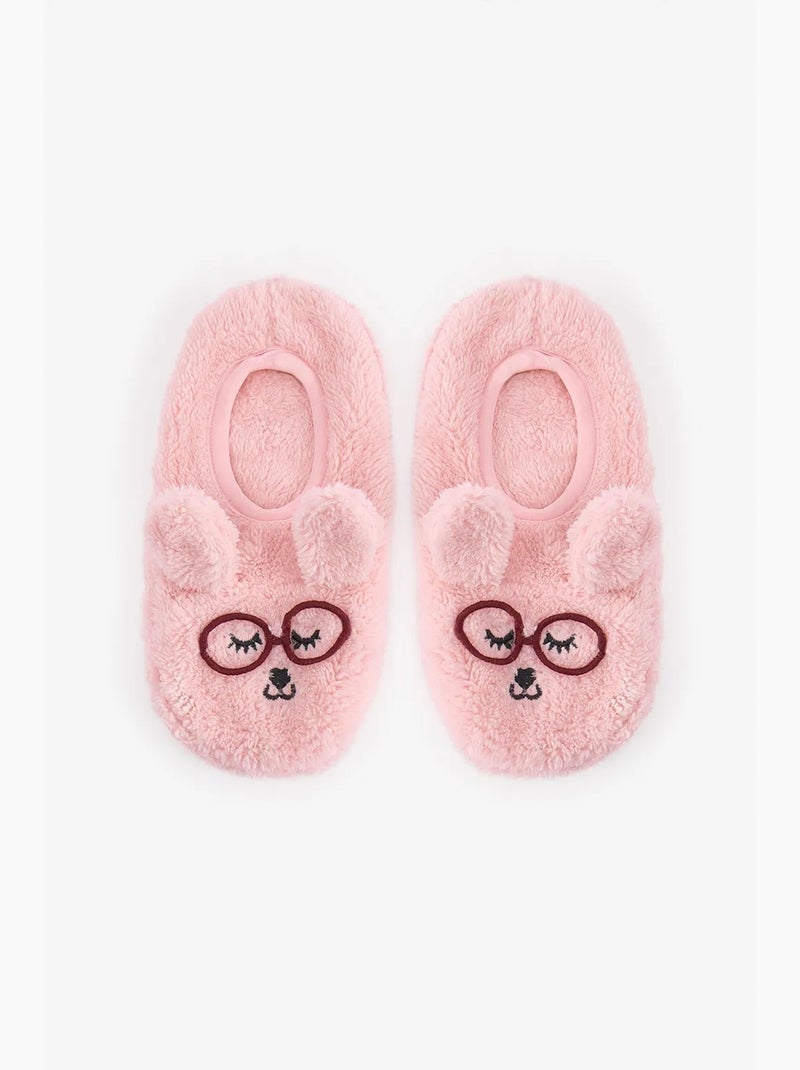 Chaussons à motif chien sleepy day penti Rose clair - Kiabi