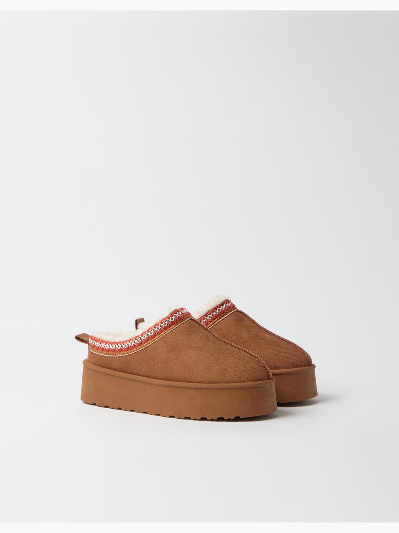 Chaussons à plateforme, mo fashion Beige - Kiabi