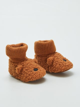 Chaussons animaux avec revers