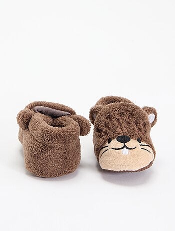 Chaussons animaux chauds