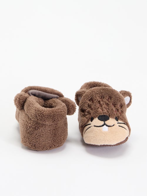 Chaussons animaux chauds - Kiabi