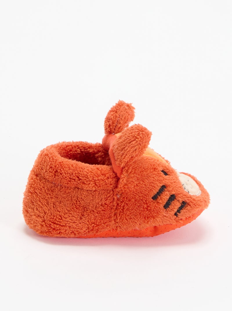 Chaussons animaux chauds Orange - Kiabi