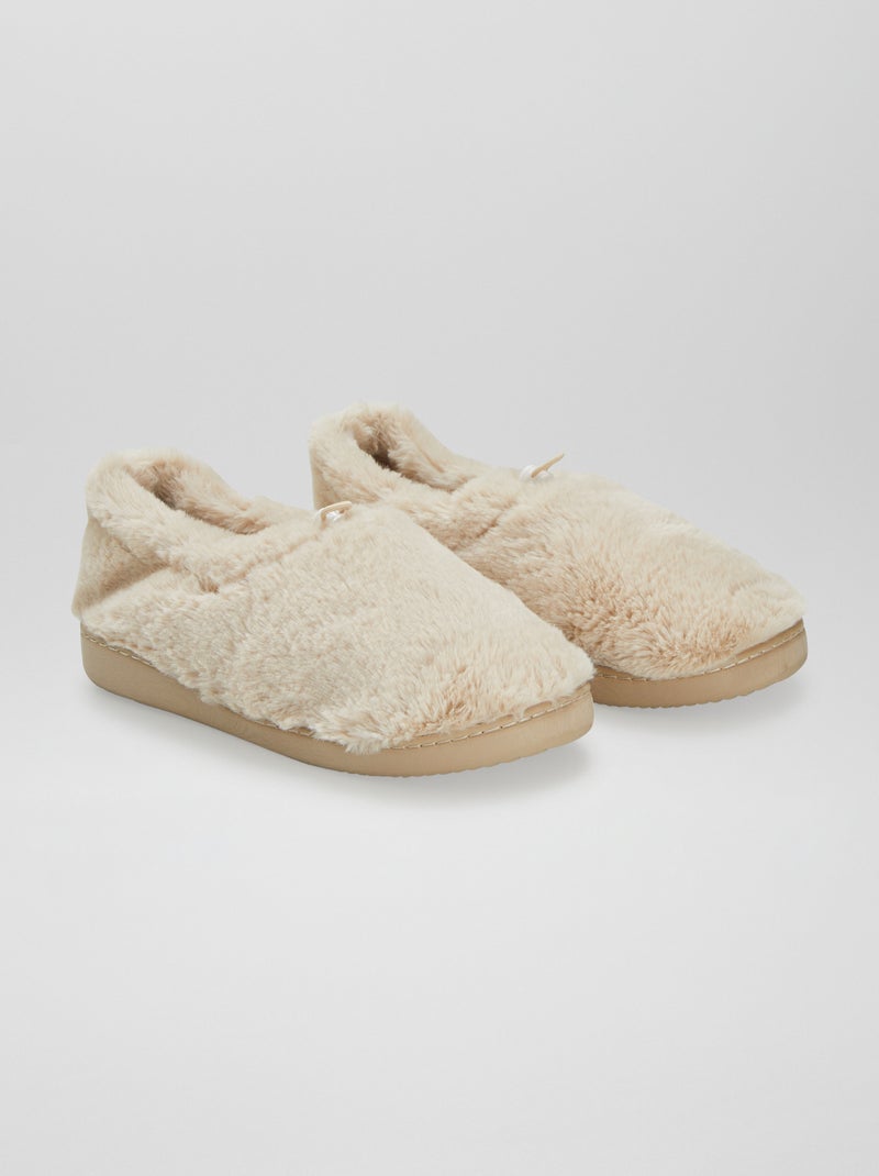 Chaussons ballerines Beige - Kiabi