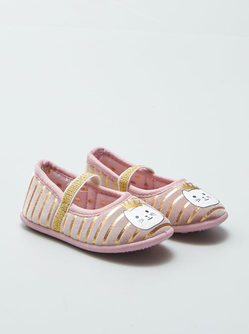 Chaussons ballerines 'chat' - Kiabi