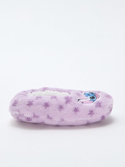 Chaussons ballerines en polaire 'Stitch' - Kiabi