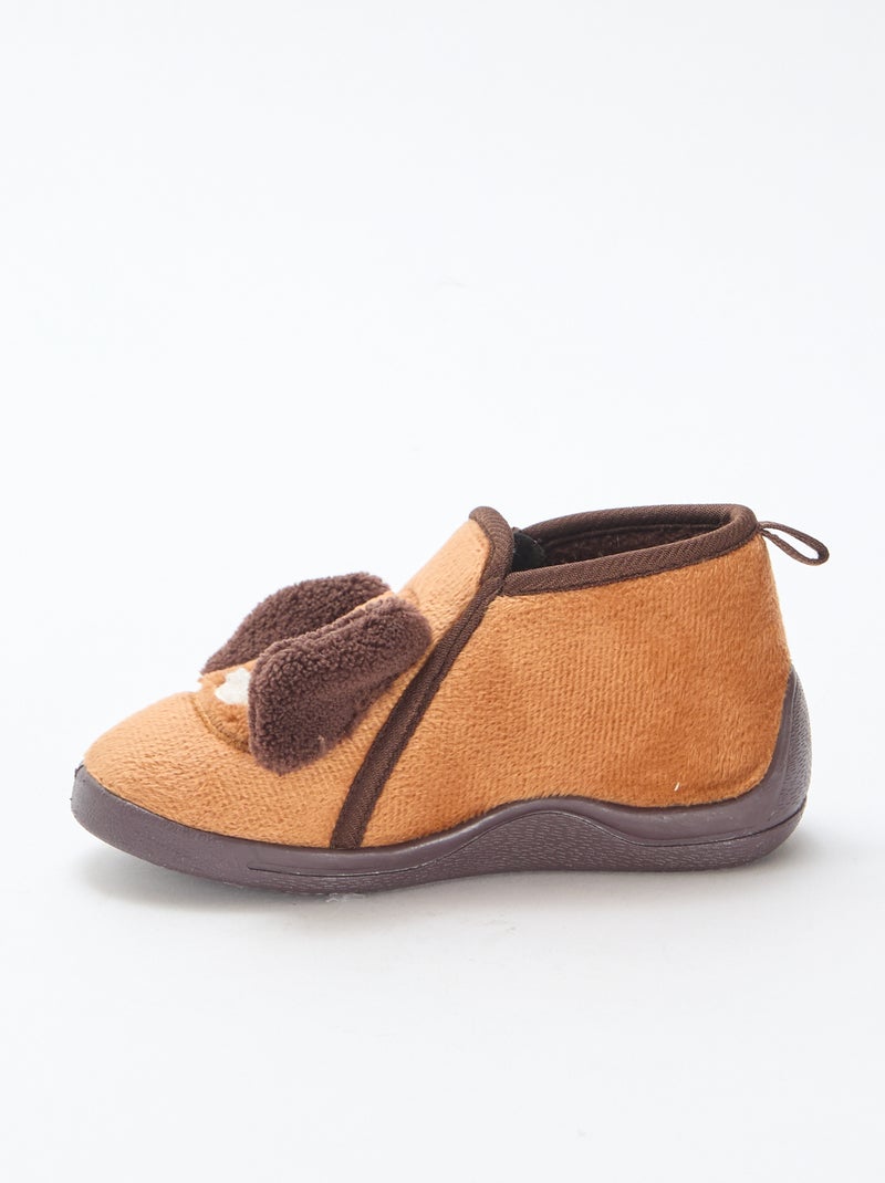 Chaussons bateau doux Marron - Kiabi