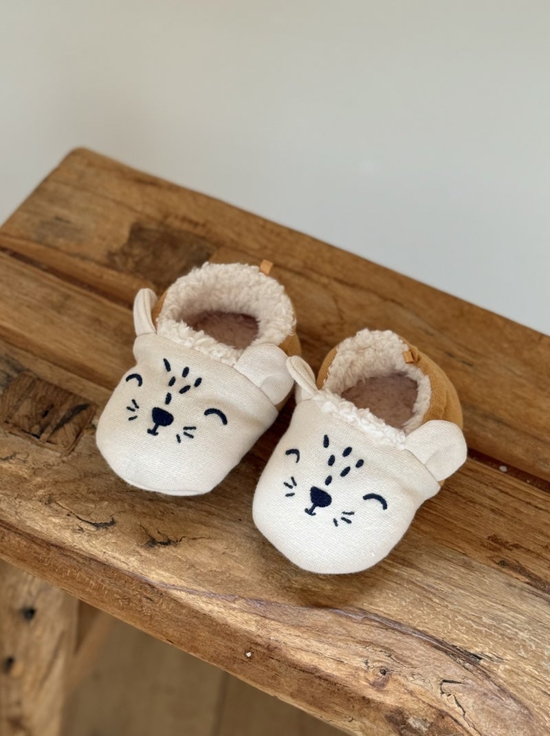 Chaussons b?b? Charly Moutarde - Kiabi