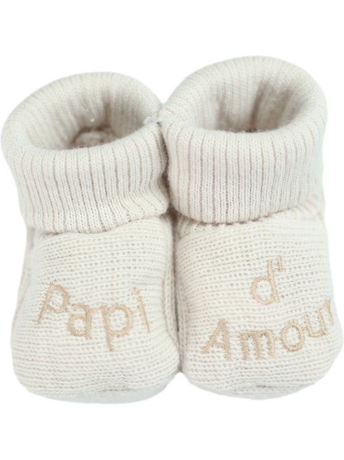 Chaussons bébé avec broderie papi d'amour - Kiabi Chaussons bébé avec broderie papi d'amour - Kiabi