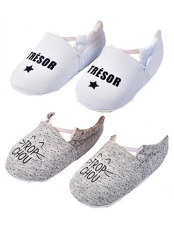 Chaussons bébé Cocooning Fantaisie - Pack de 2