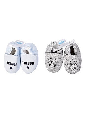 Chaussons bébé Cocooning Fantaisie - Pack de 2