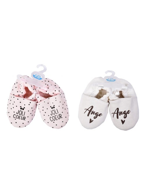 Chaussons bébé Cocooning Fantaisie - Pack de 2 - Kiabi Chaussons bébé Cocooning Fantaisie - Pack de 2 - Kiabi