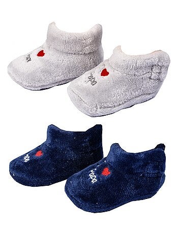 Chaussons bébé Cocooning Fantaisie - Pack de 2
