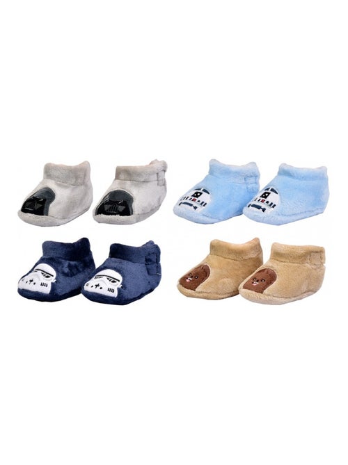 Chaussons bébé licence fantaisie - pack de 4 - Kiabi Chaussons bébé licence fantaisie - pack de 4 - Kiabi